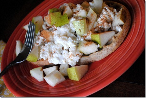 waffle ricotta pear