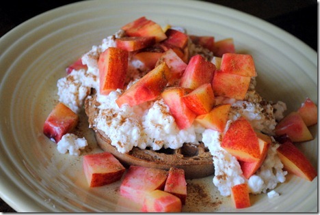 waffle with cottage cheese and fruit