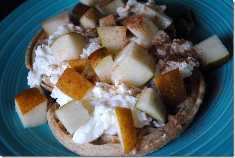 waffles with pear