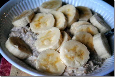 bananas on top of overnight oats bananas on top of overnight oats
