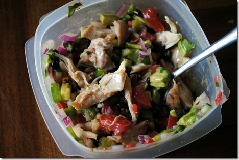 chicken with salsa and avocado