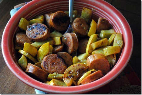 chipotle sausage and squash