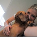 cuddling dog cuddling dog