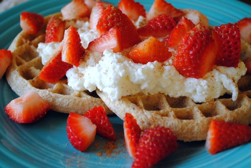 Waffles Cottage Cheese Strawberries Jpg Peanut Butter Fingers