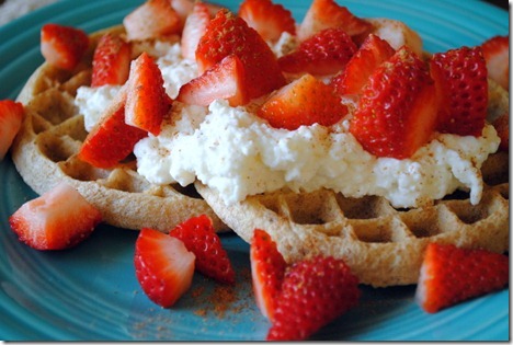 waffles cottage cheese strawberries