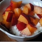 apricot with cottage cheese apricot with cottage cheese