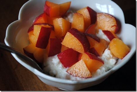 apricot with cottage cheese