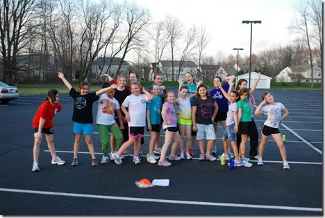 being silly at practice