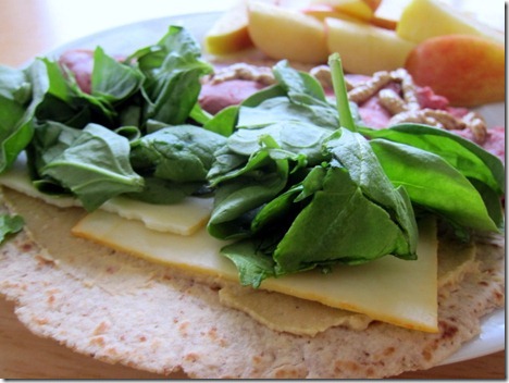 cheese hummus spinach