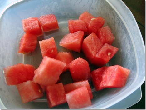 cut up watermelon