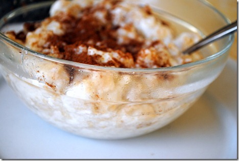 egg white oats cinnamon