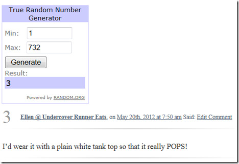 giveaway winner