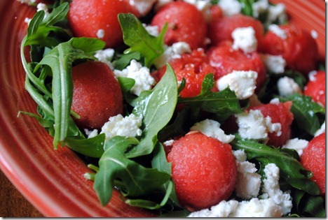 olive oil watermelon goat cheese arugula