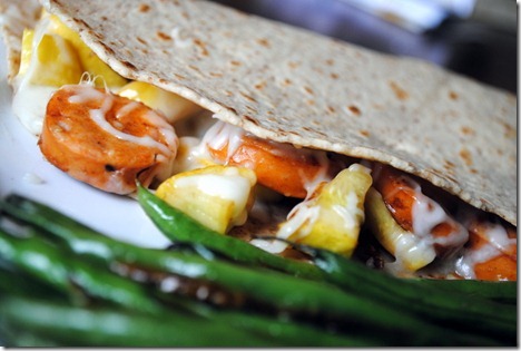 overflowing quesadilla
