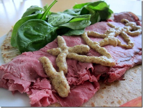 roast beef with stone ground mustard