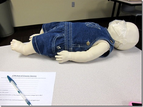 CPR baby mannequin