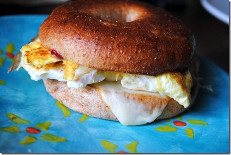 egg bagel sandwich 017