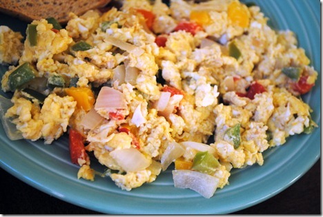 peppers onions scrambled eggs