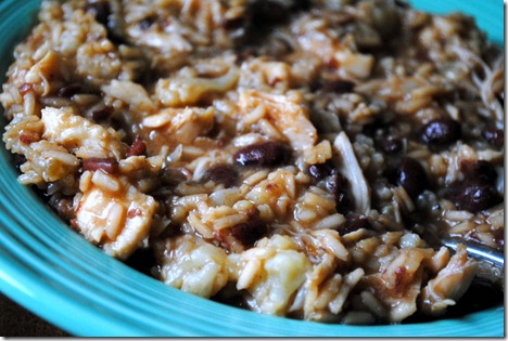 red beans rice chicken cauliflower