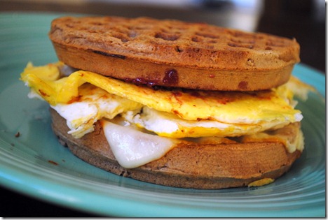 waffle egg cheese sandwich