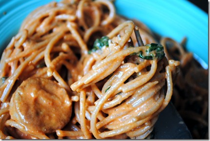 whole wheat spaghetti marinara sauce