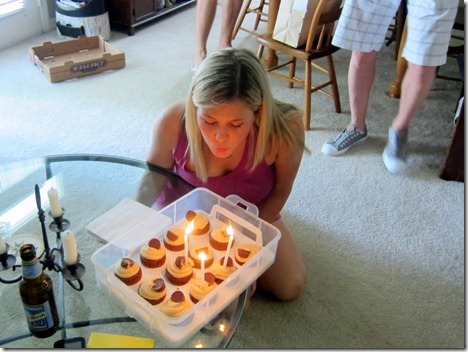 blowing out birthday candles