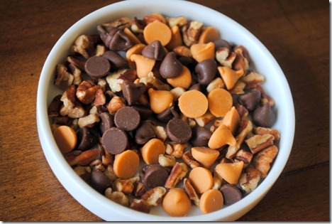 chocolate chips butterscotch chips pecans