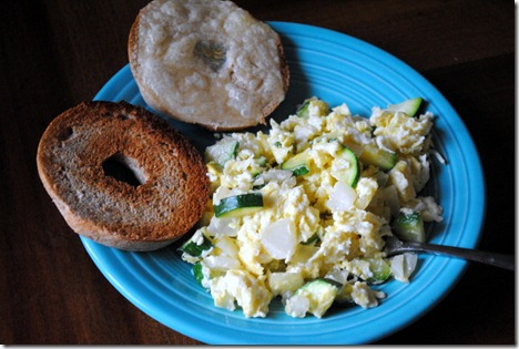 eggs onion zucchini