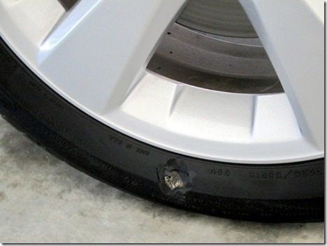 hole in tire