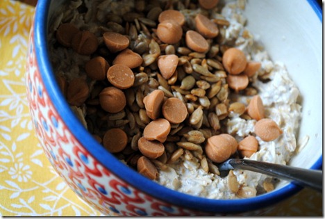 overnight oats with butterscotch chips