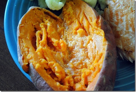 sweet potato with butter