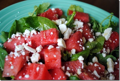 watermelon feta arugula
