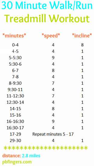 30 min treadmill workout