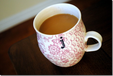 anthropologie initial mug