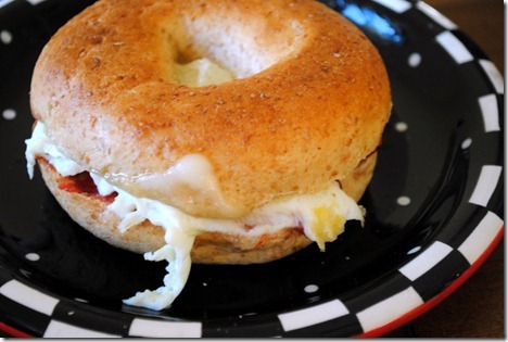 breakfast bagel sandwich 014