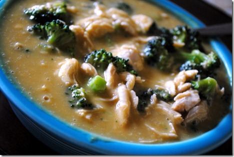 butternut squash soup with chicken and broccoli