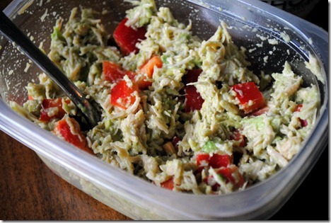 chicken salad avocado red pepper