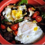 eggs on top of salad 001