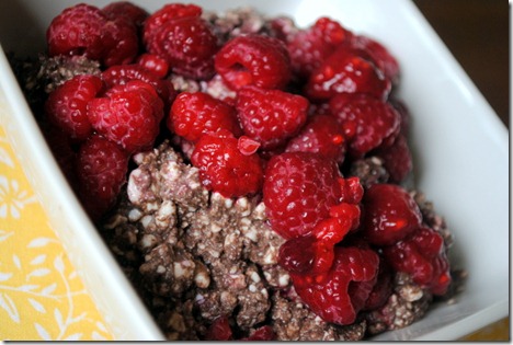 raspberries chocolate cottage cheese