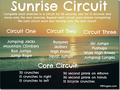 sunrise circuit workout