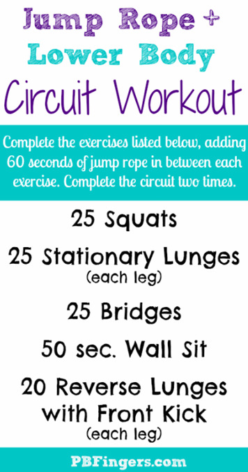 jump rope lower body circuit workout