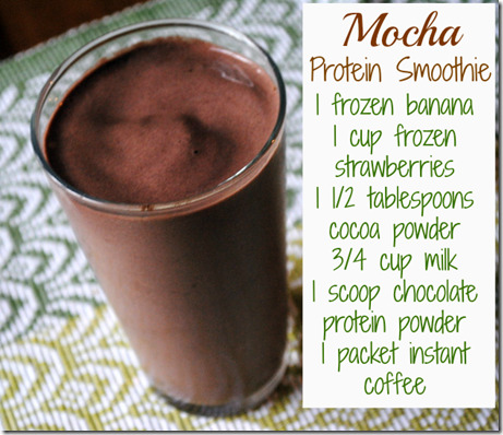 mocha protein smoothie