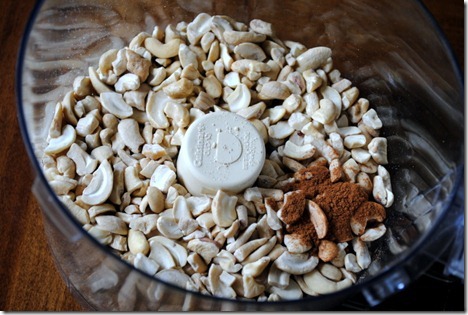 cashews in food processor