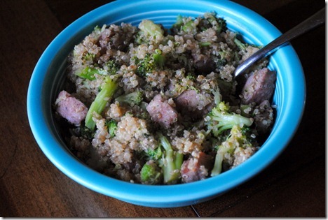 chicken sausage with quinoa