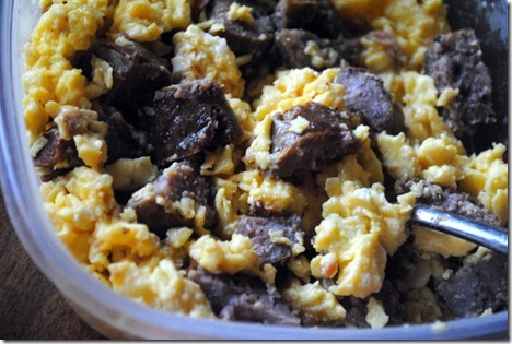 scrambled eggs with half and half