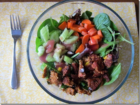 Black Bean Burger Salad