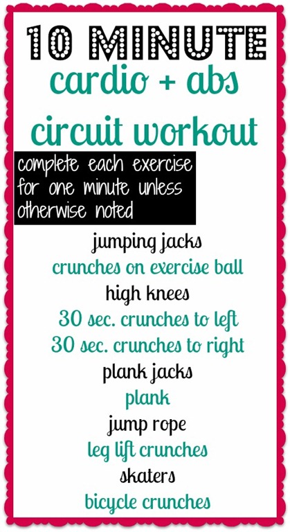 10 Minute Cardio And Abs Circuit Peanut Butter Fingers