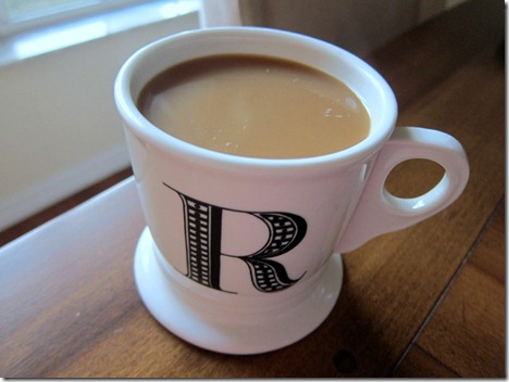 Coffee in Anthropologie Initial Mug