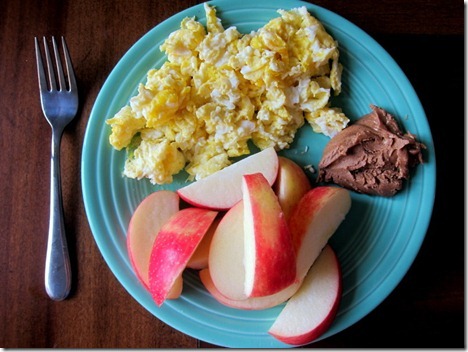 apples almond butter eggs