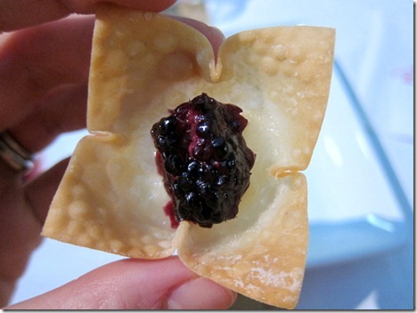 brie and blackberry wonton wrapper